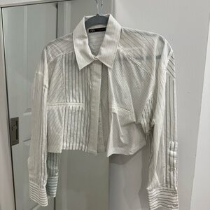 Zara Cropped Button Down